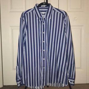 Blue Pattern Bugatchi dress shirt